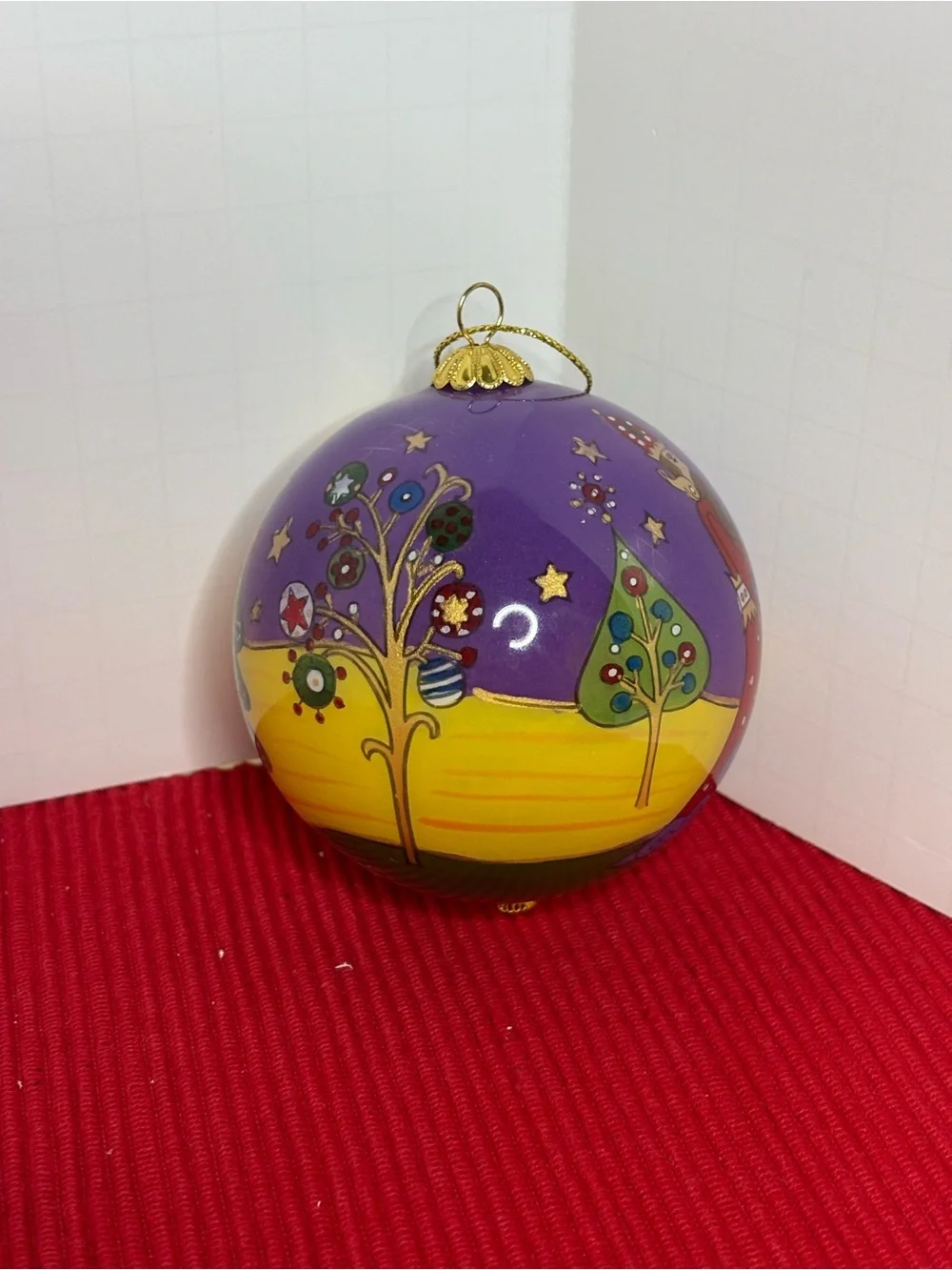 Pier 1 “Li Bien”Three Kings Purple Christmas Ornament